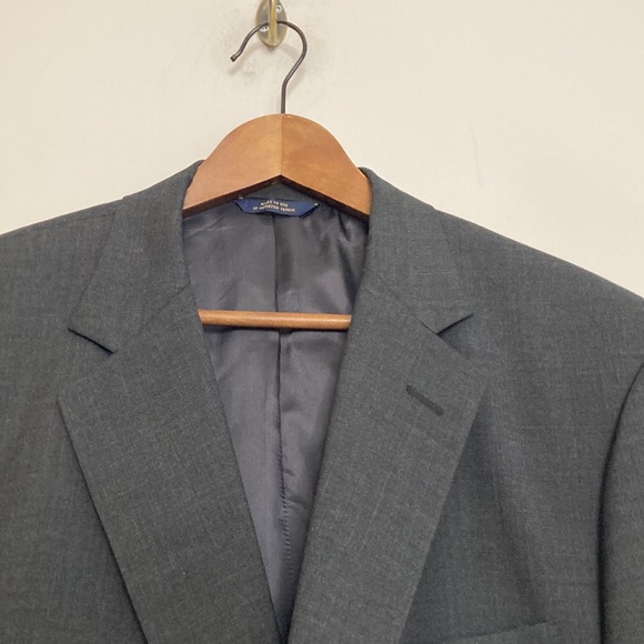 Brooks Brothers Suit Mens 46L 38 x 32 Dark Gray Wool Two Piece Made in USA - Picture 4 of 16